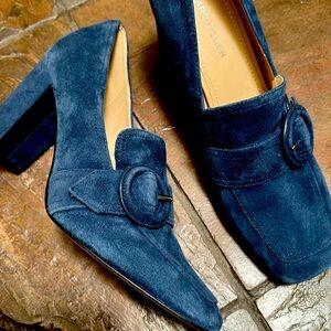 Marc Fisher Women's Blue Suede Heels EUC